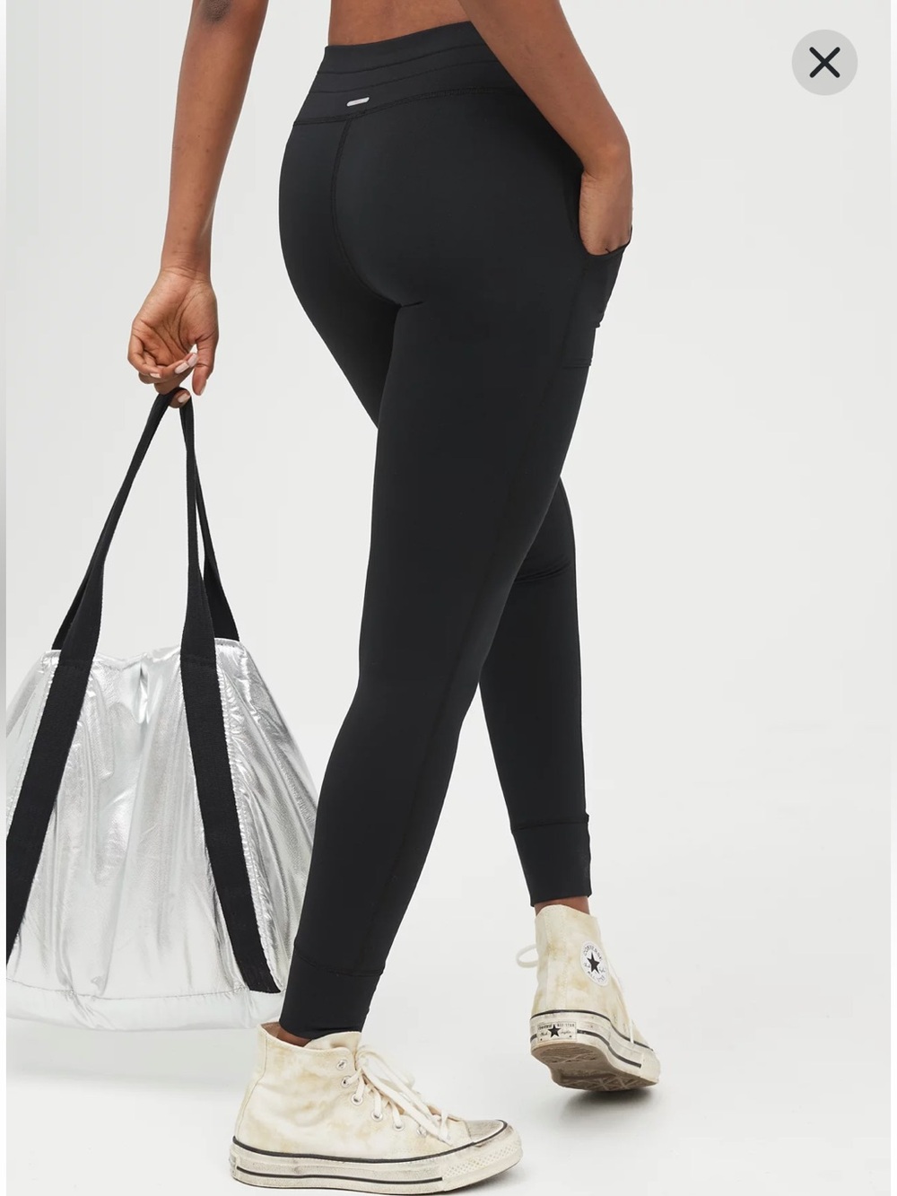OFFLINE by Aerie Warmup Drawcord Leggings - Size Large - Color True Black - Picture 2 of 10
